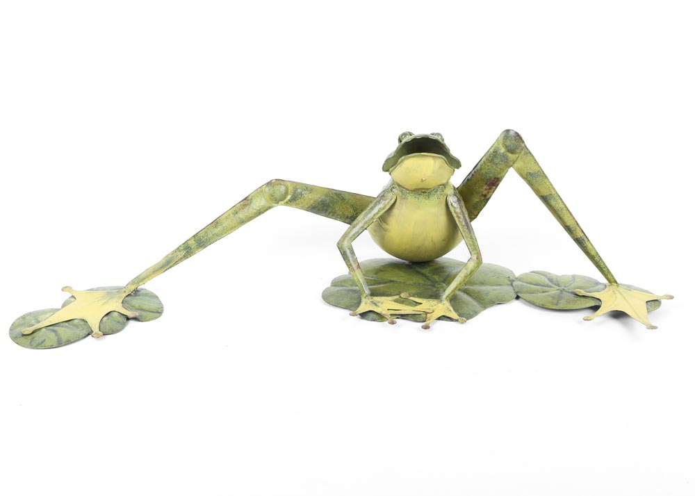 Contemporary Metal Frog Sculptures