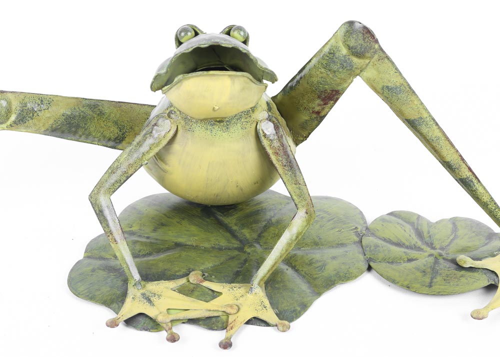 Contemporary Metal Frog Sculptures