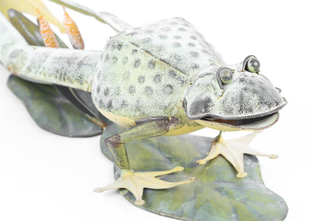 Contemporary Metal Frog Sculptures