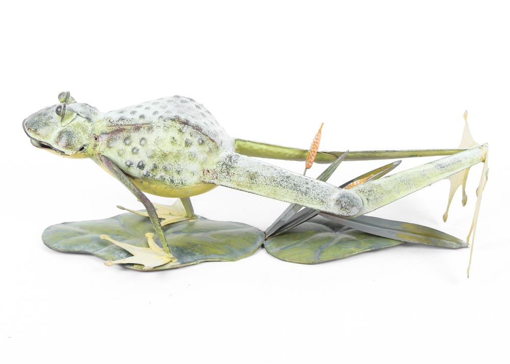 Contemporary Metal Frog Sculptures