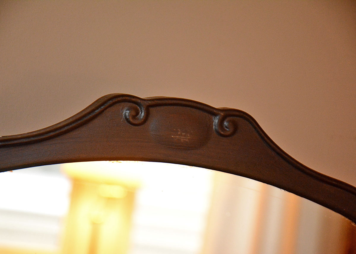 Vintage Painted Metal Chest of Drawers With Vanity Mirror