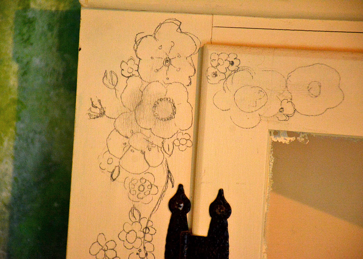 Vintage Corner Hutch