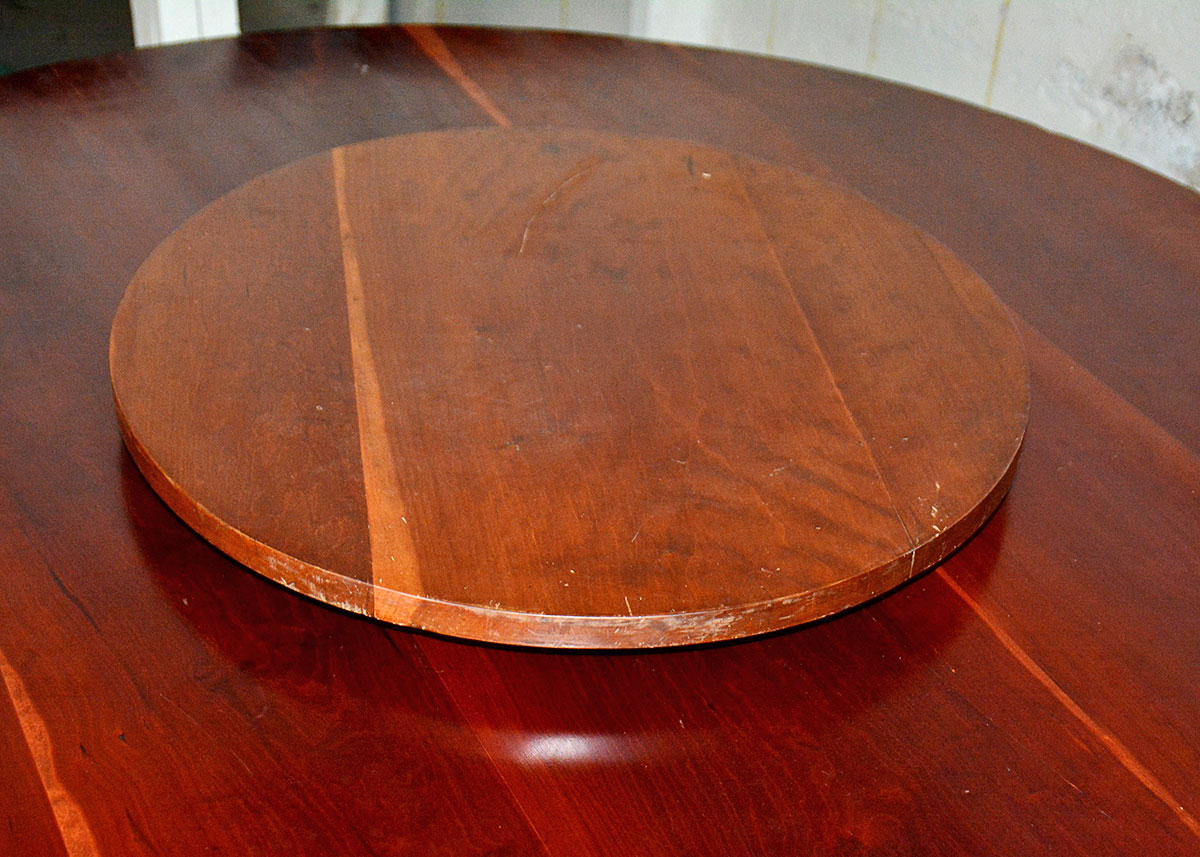 Sheraton Style Cherry Dining Table with Lazy Susan
