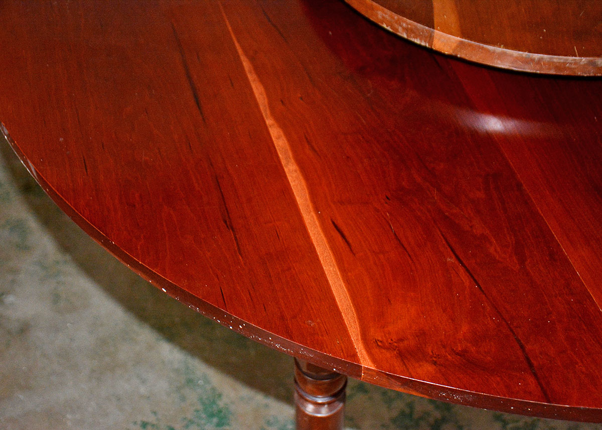 Sheraton Style Cherry Dining Table with Lazy Susan