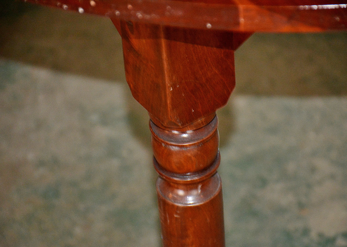 Sheraton Style Cherry Dining Table with Lazy Susan