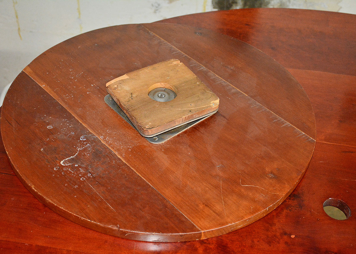 Sheraton Style Cherry Dining Table with Lazy Susan