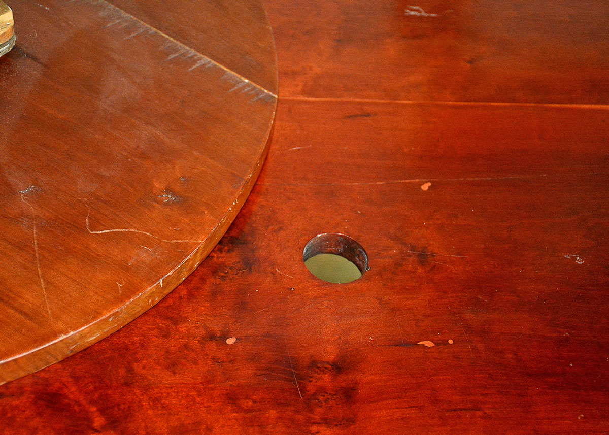 Sheraton Style Cherry Dining Table with Lazy Susan