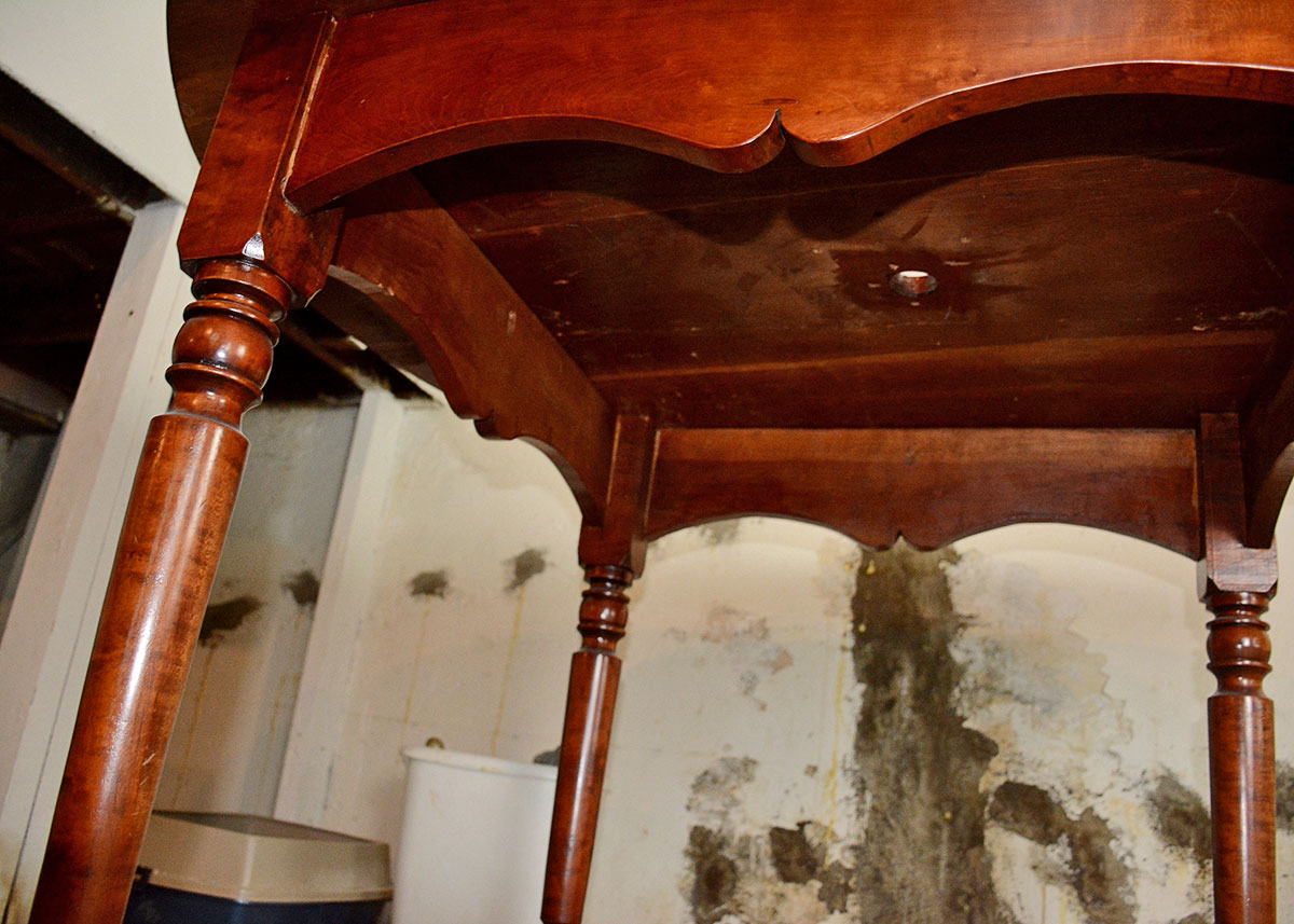 Sheraton Style Cherry Dining Table with Lazy Susan