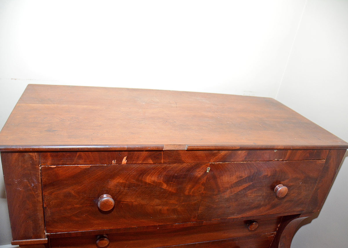 Antique Mahogany Empire Style Chest of Drawers, c. 1840