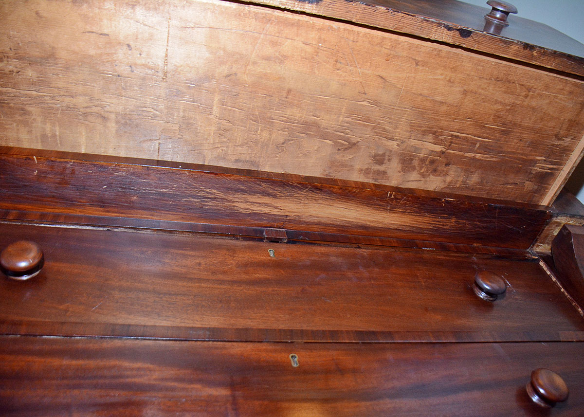 Antique Mahogany Empire Style Chest of Drawers, c. 1840