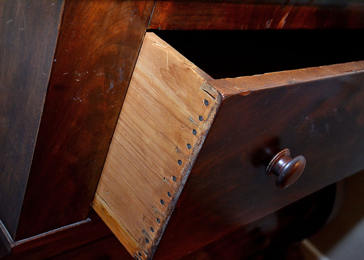Antique Mahogany Empire Style Chest of Drawers, c. 1840