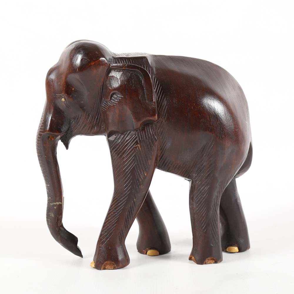 Hand Carved Wooden Elephants