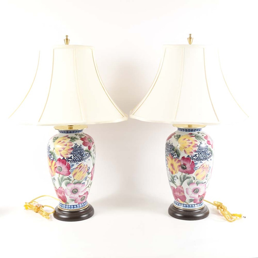 Porcelain Table Lamps by Oriental Accent