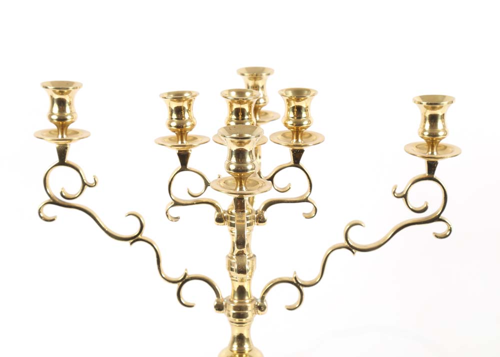 Refinished Brass Candelabras