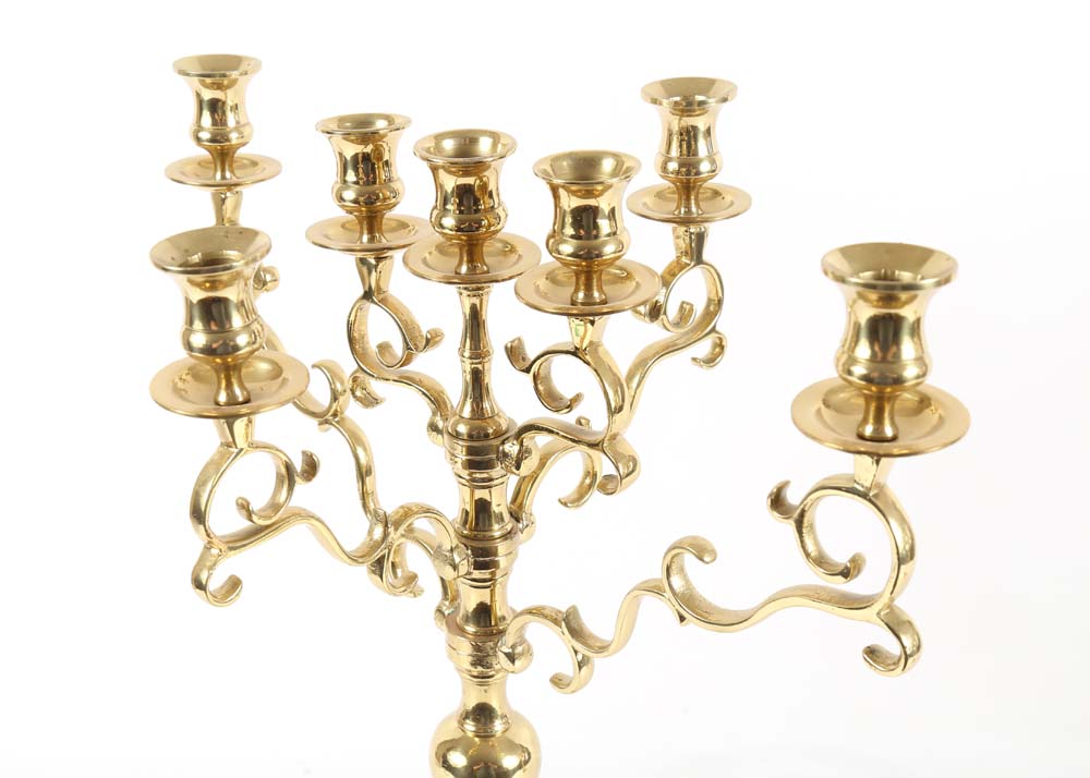 Refinished Brass Candelabras