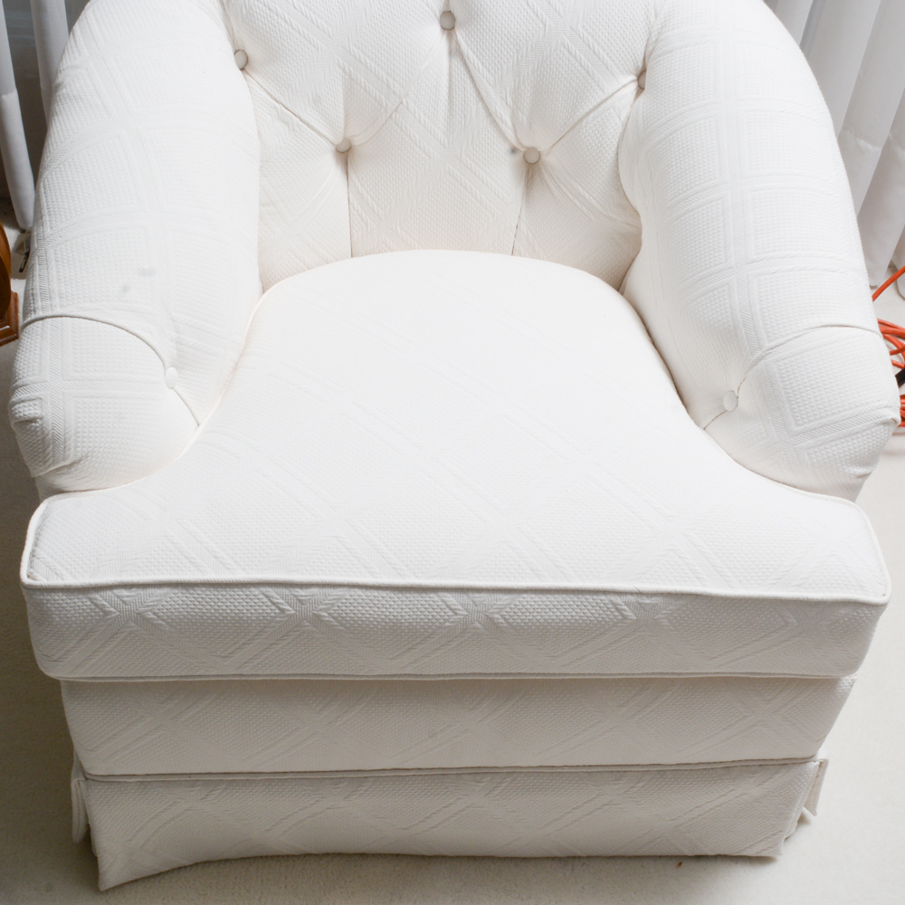 Pair of Vanguard Furniture Tufted Club Chairs