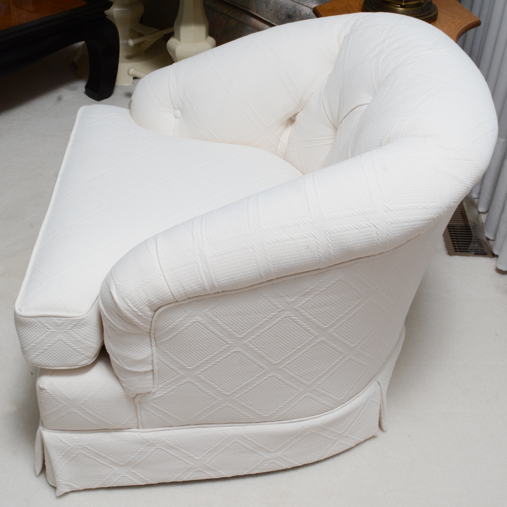 Pair of Vanguard Furniture Tufted Club Chairs