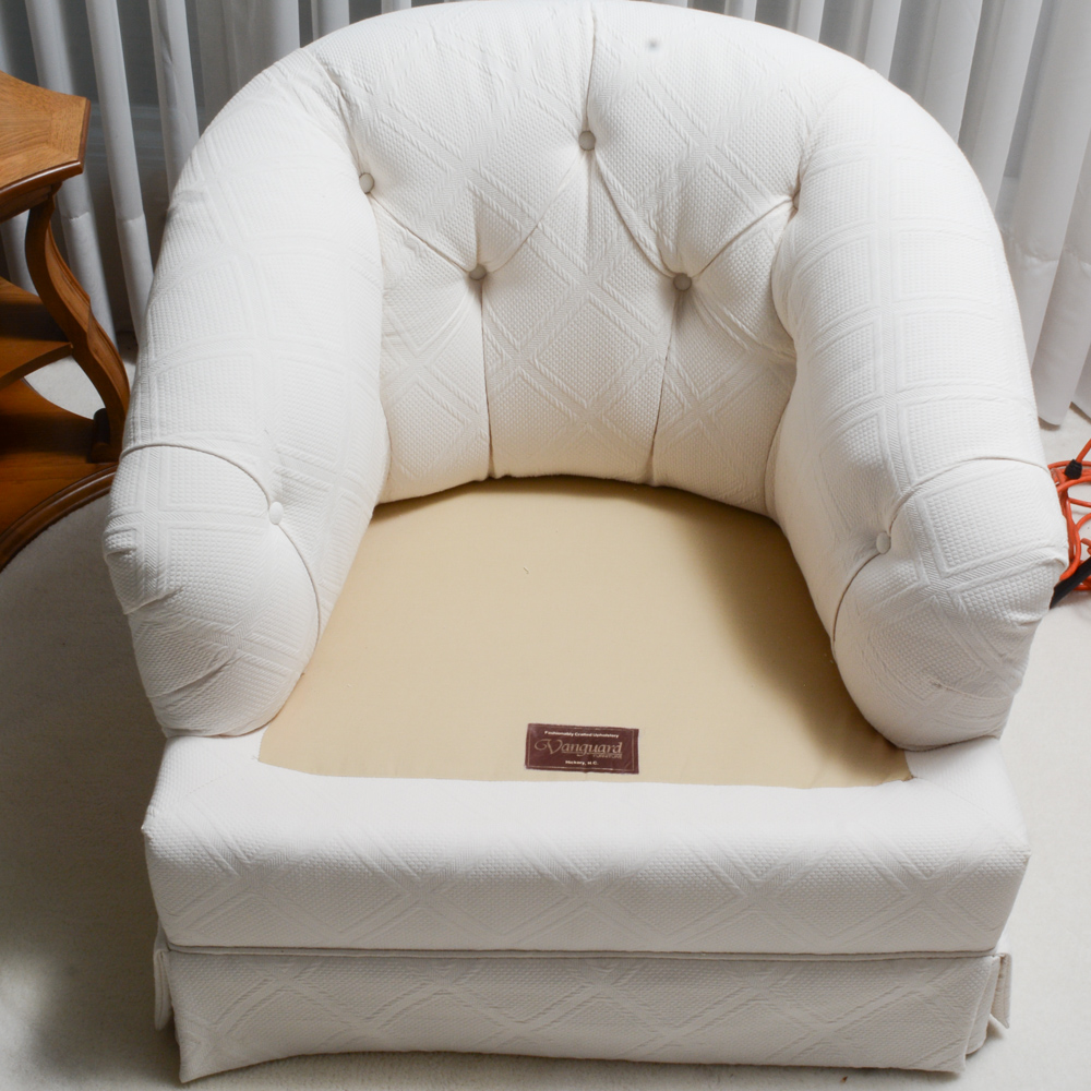 Pair of Vanguard Furniture Tufted Club Chairs