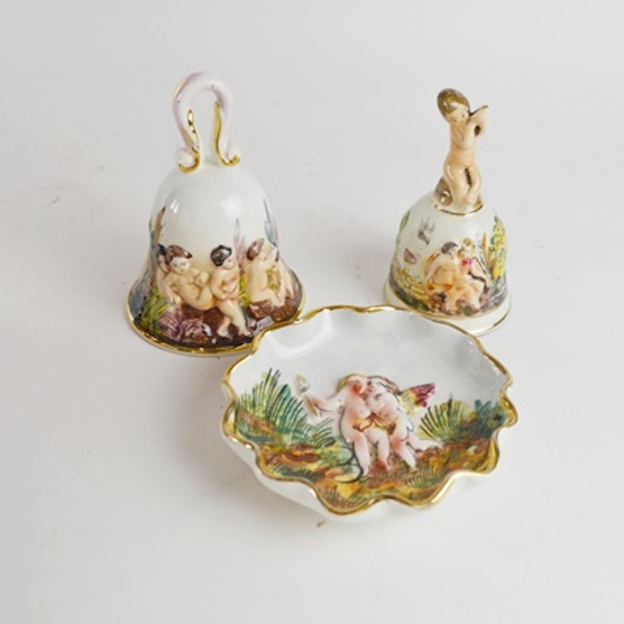 Vintage Capodimonte Style Porcelain Decor
