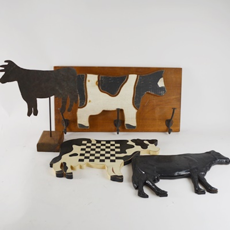 Cow Coat Hook and Other Cows
