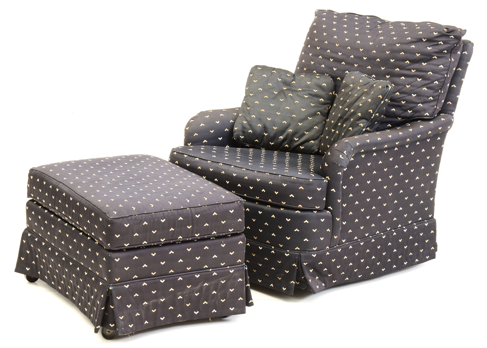 Sherrill Upholstered Lounge Chair and Ottoman