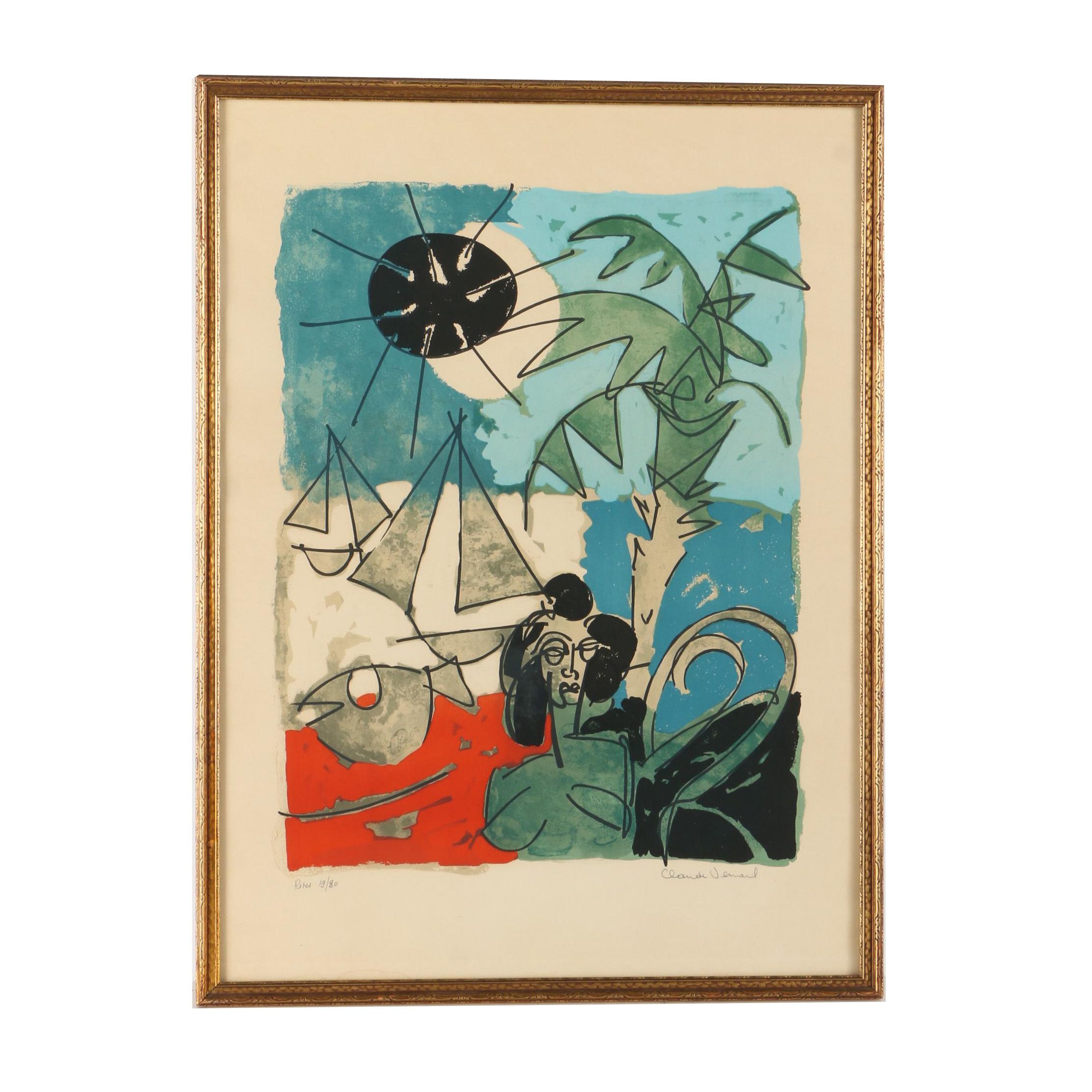 Claude Venard Signed Limited Edition Lithograph "Cannes"