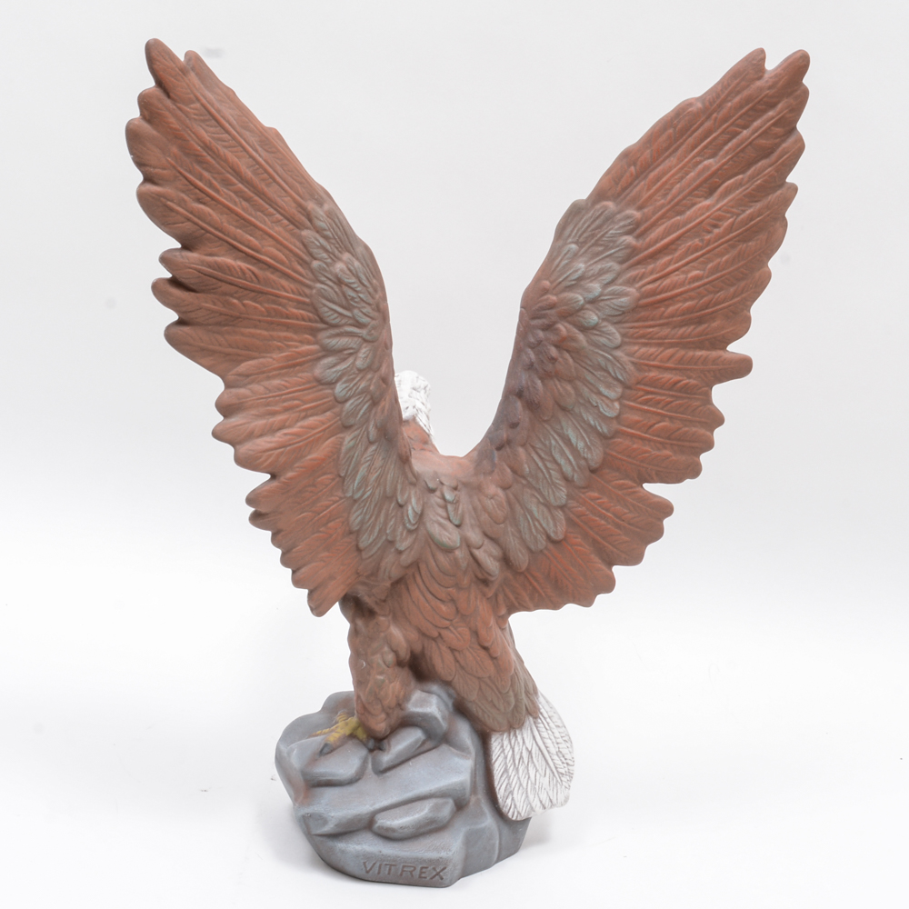 Bald Eagle Ceramic Sculpture