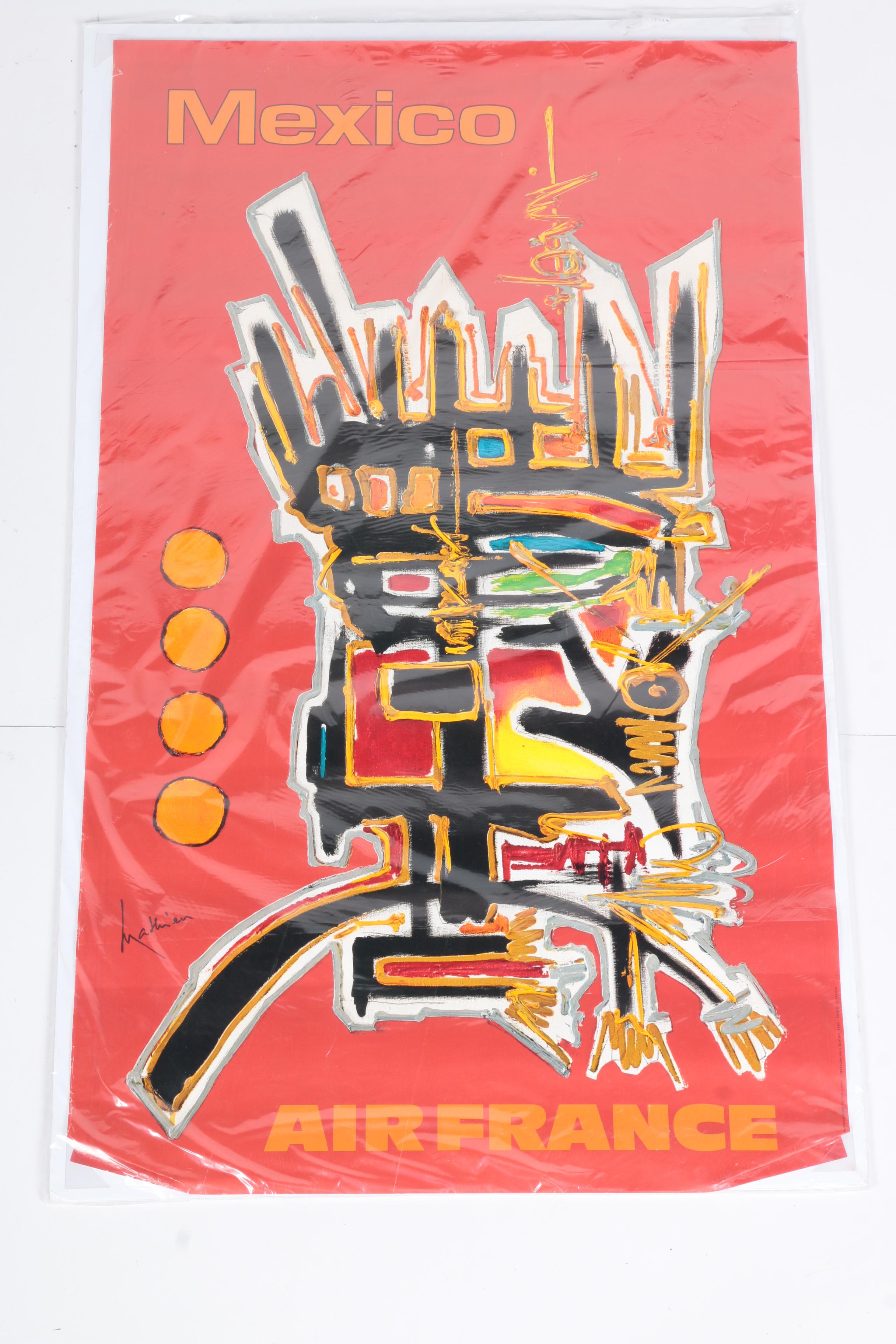 Georges Mathieu Air France Travel Posters