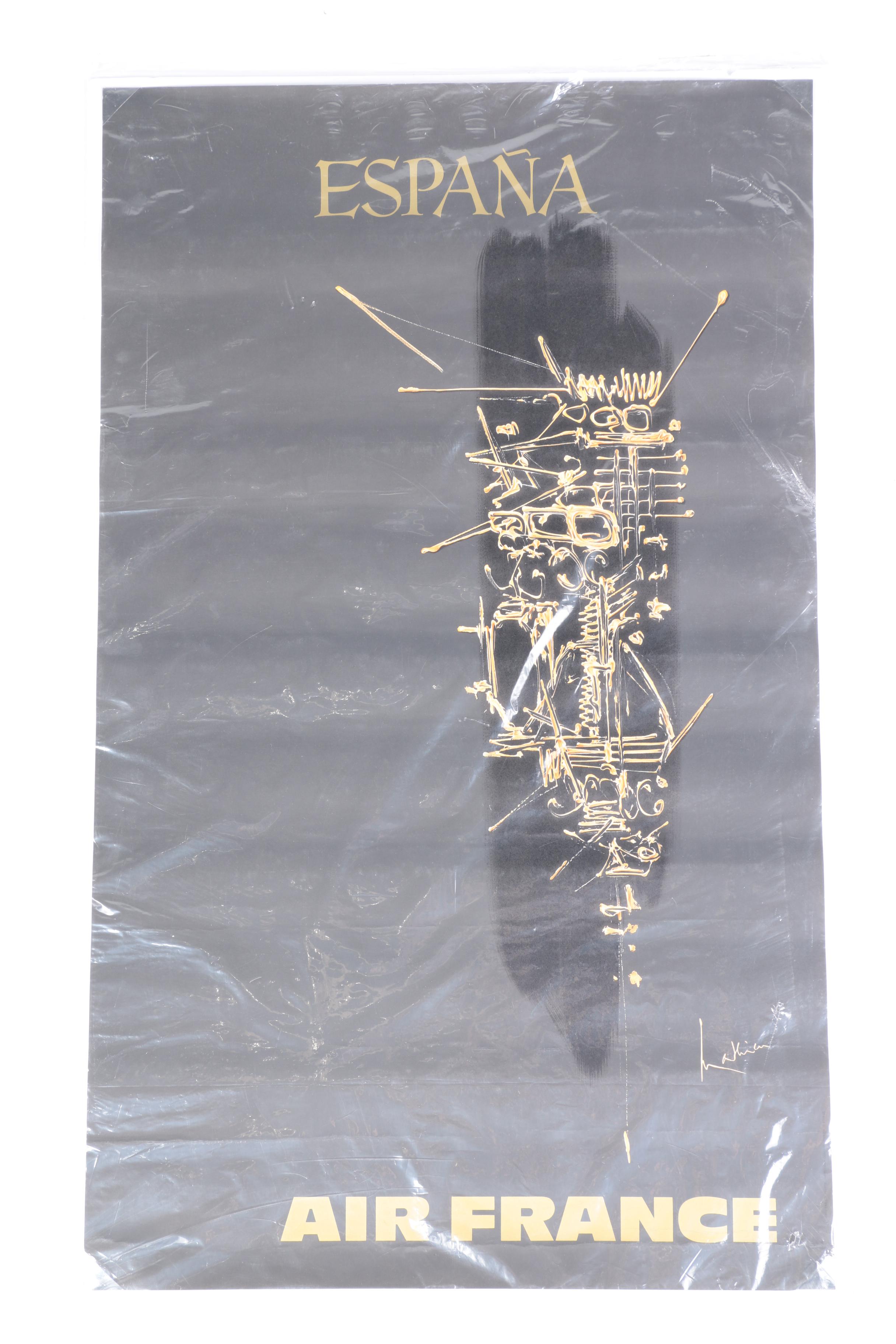 Georges Mathieu Air France Travel Posters