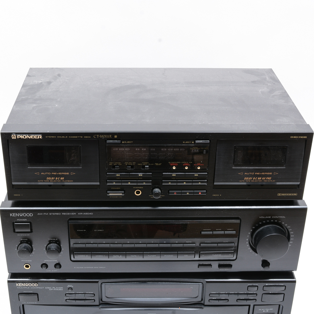 Kenwood Receiver, Allied Turntable and Other A/V Components