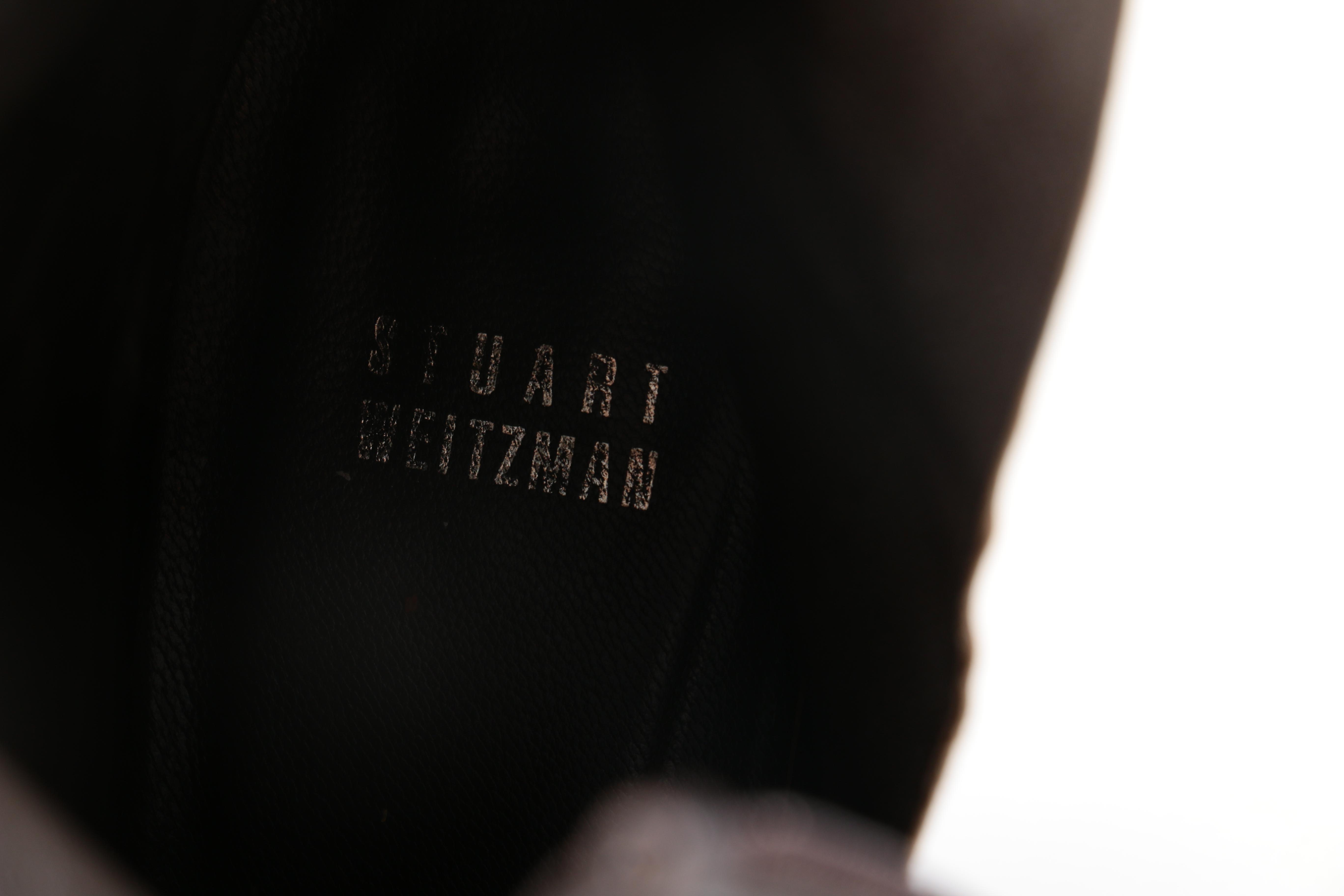 Stuart Weitzman Black Leather Booties