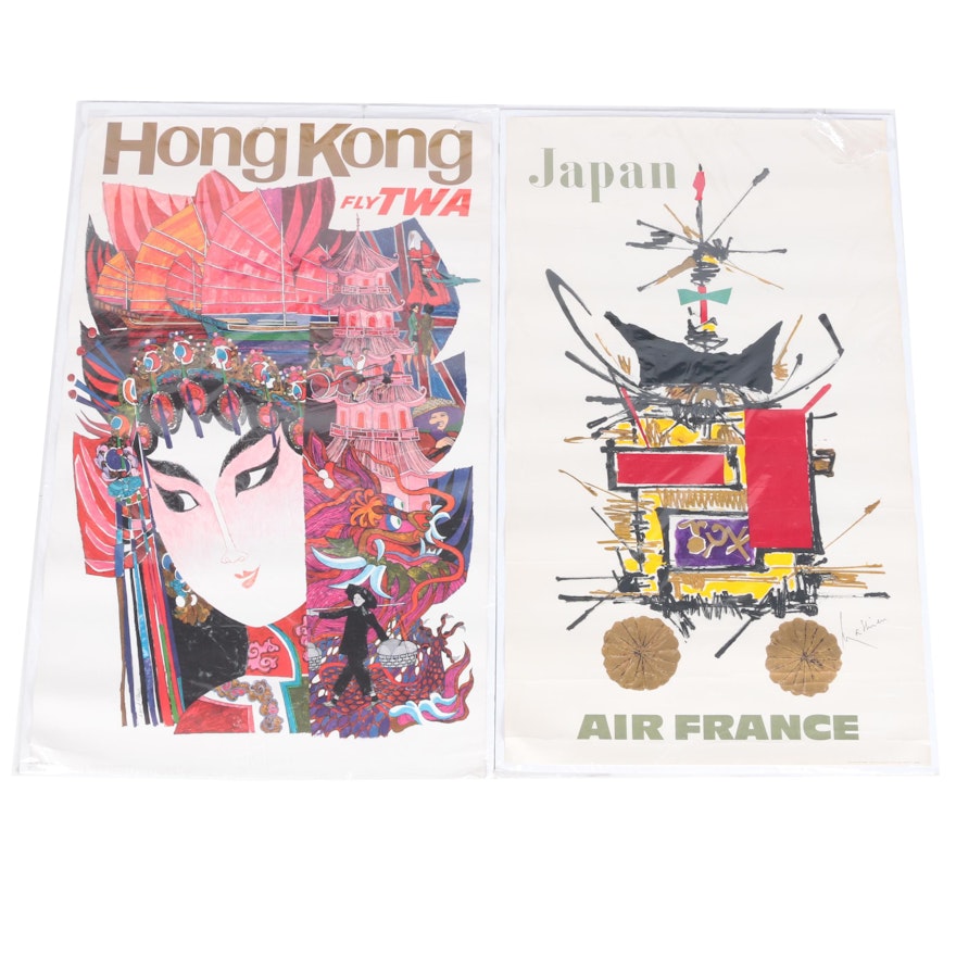 Trans World Airlines and Air France Travel Posters