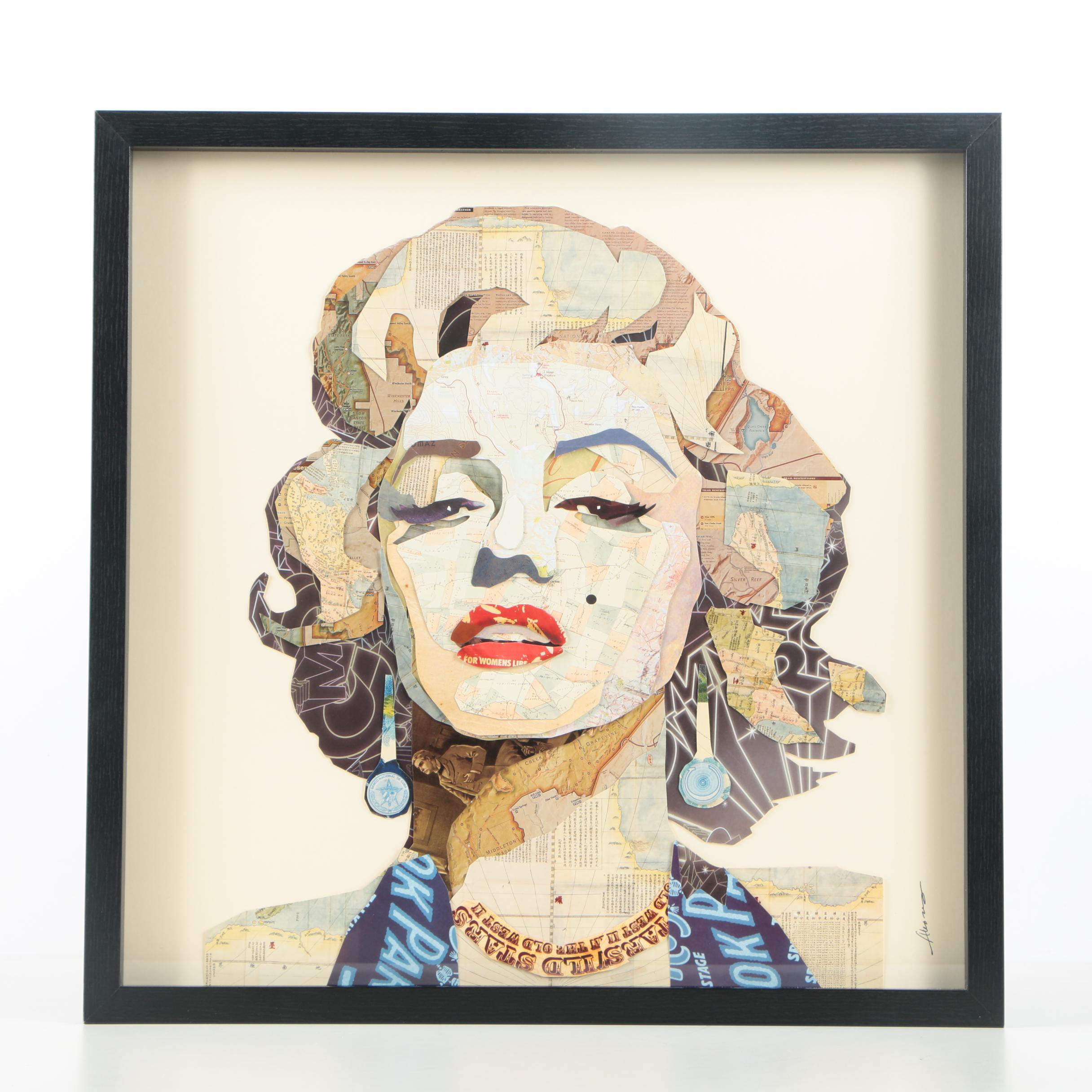 Alex Zeng Collages of "Audrey Hepburn" and "Marilyn Monroe"