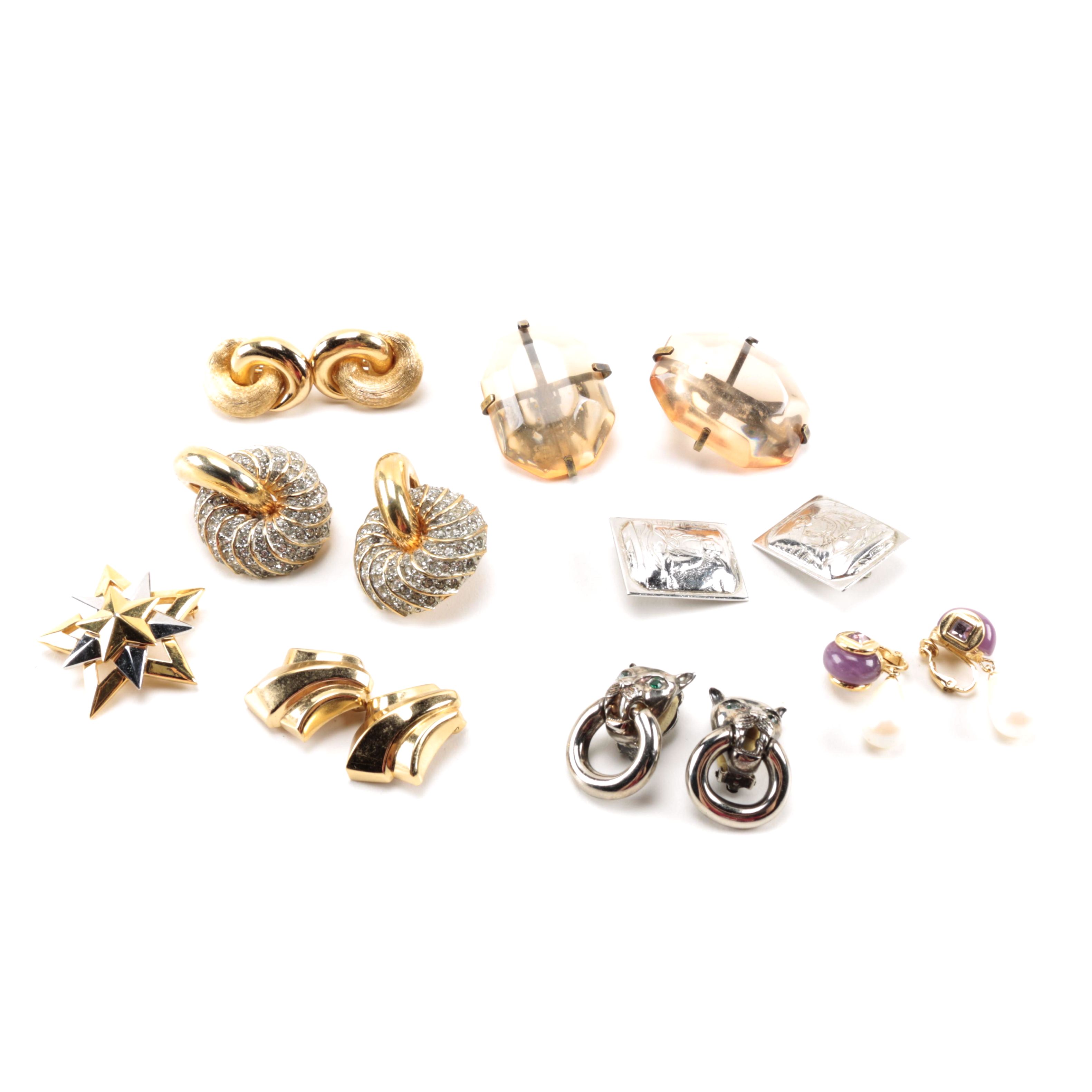 Designer Earrings Including Valentino