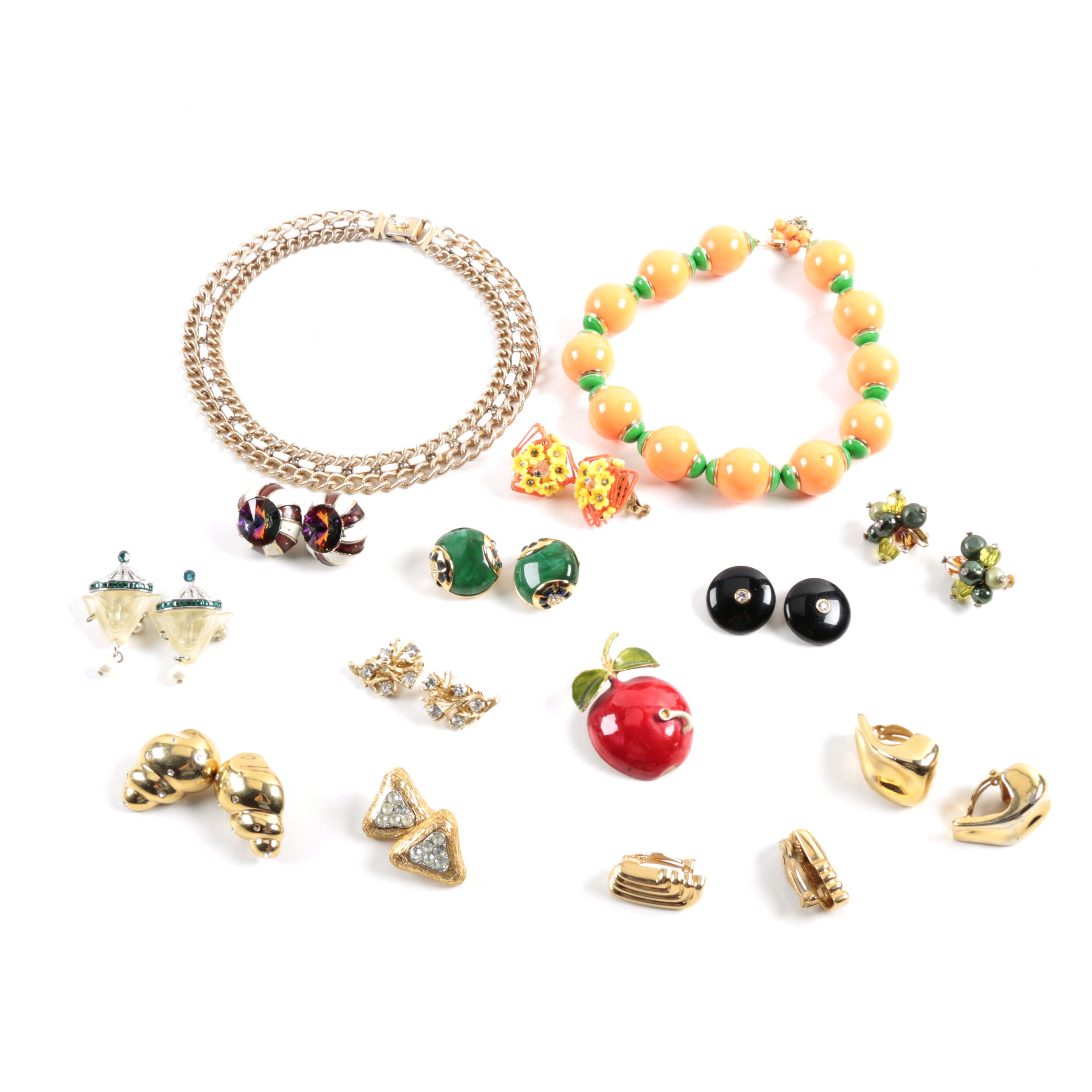 Vintage Costume Jewelry Including Vendome and Hattie Carnegie