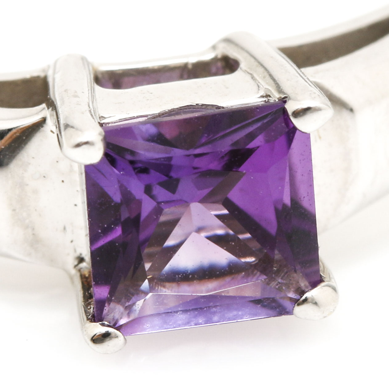 14K White Gold Gemstone Rings