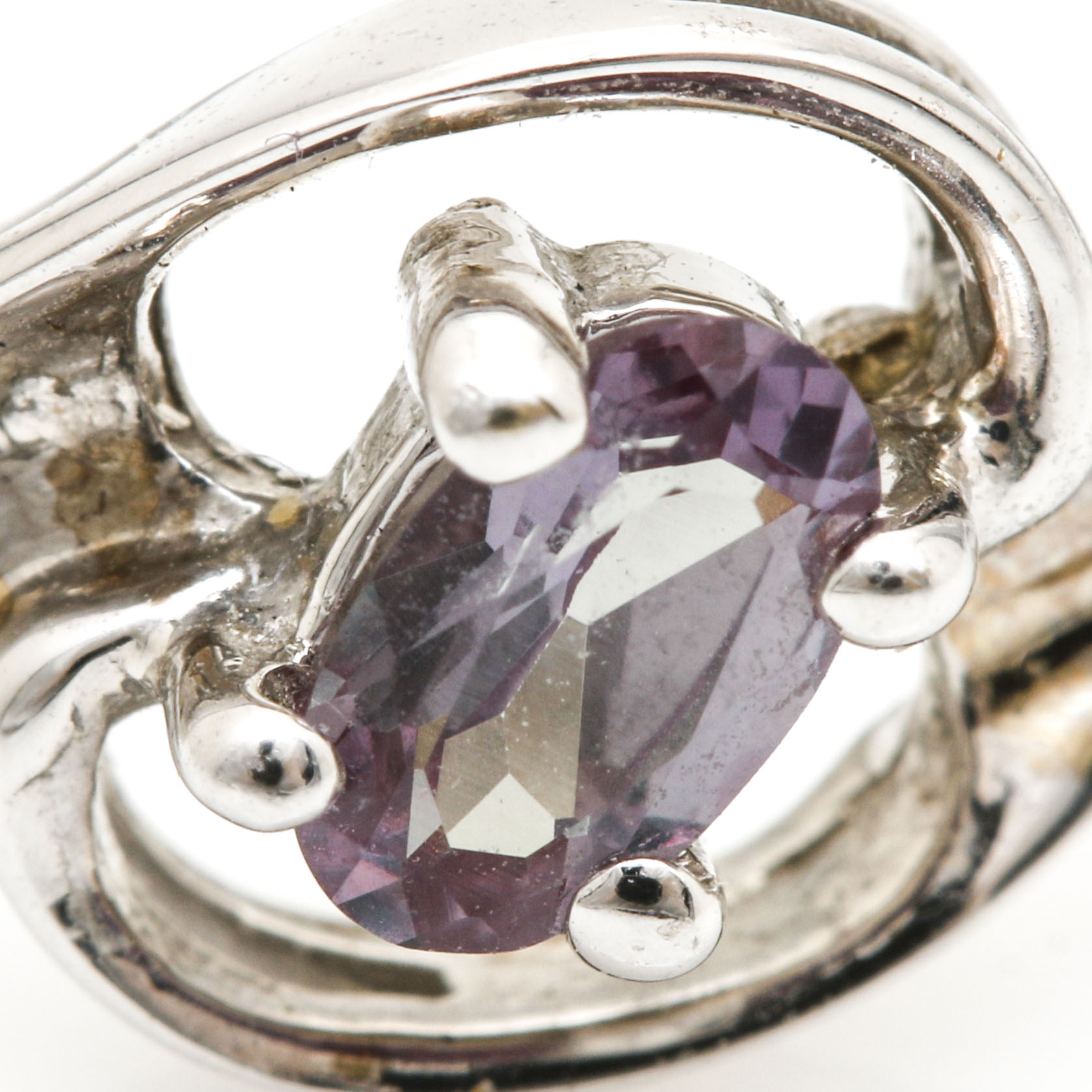 14K White Gold Gemstone Rings