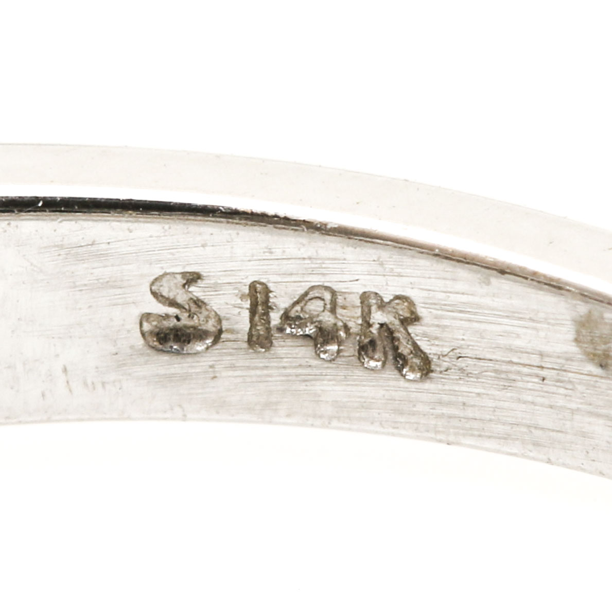 14K White Gold Gemstone Rings