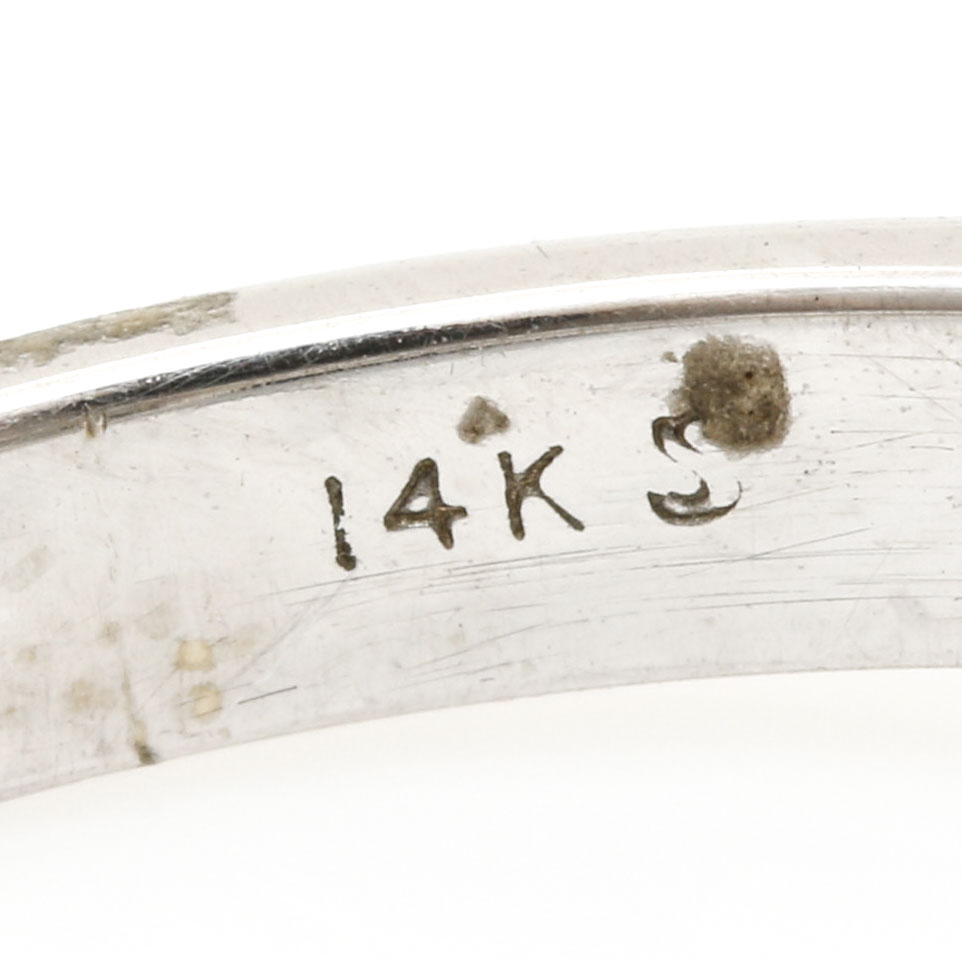 14K White Gold Gemstone Rings