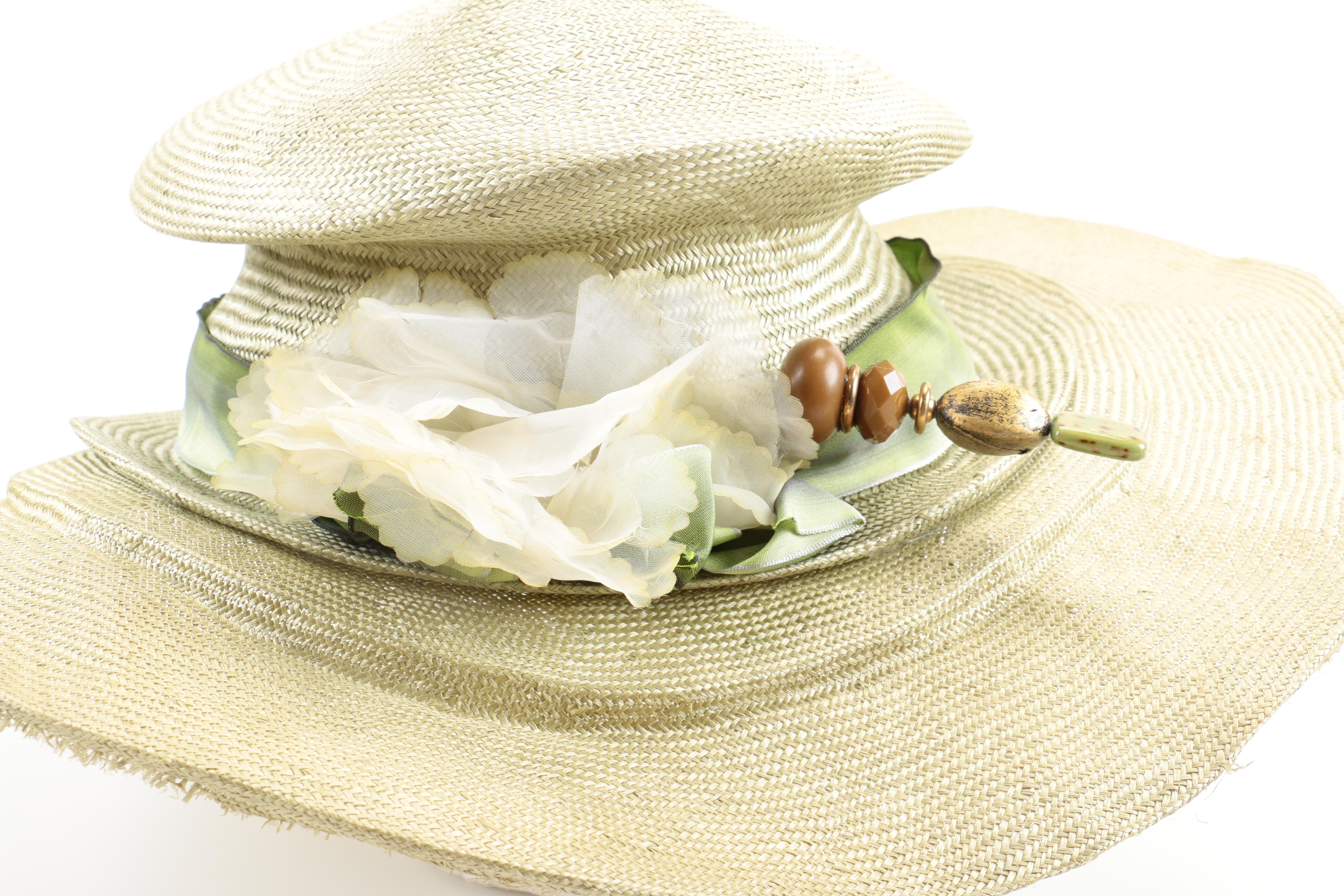 Harriet Rosebud Woven Hat