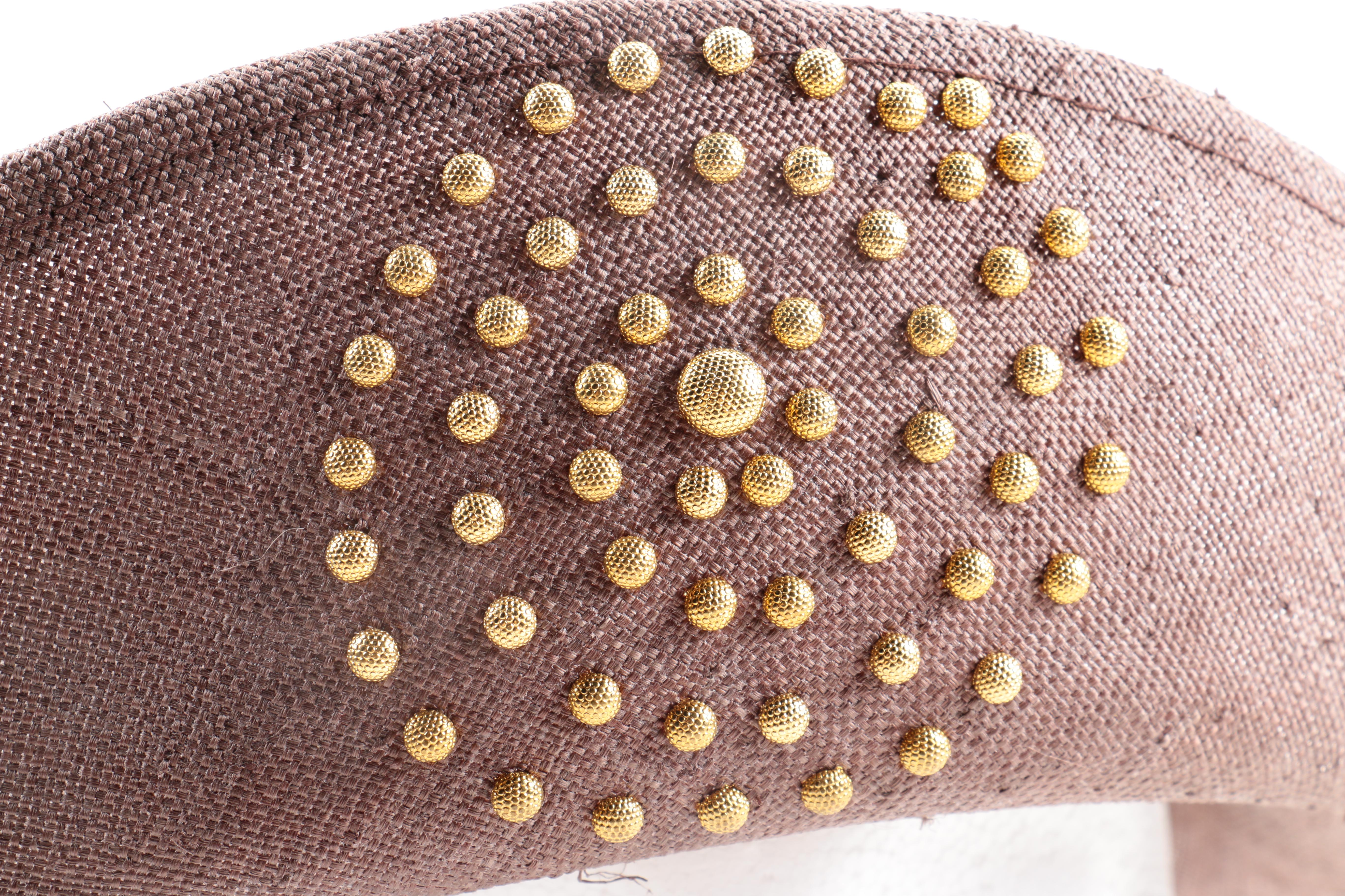 Oscar de la Renta Starched Straw Hat