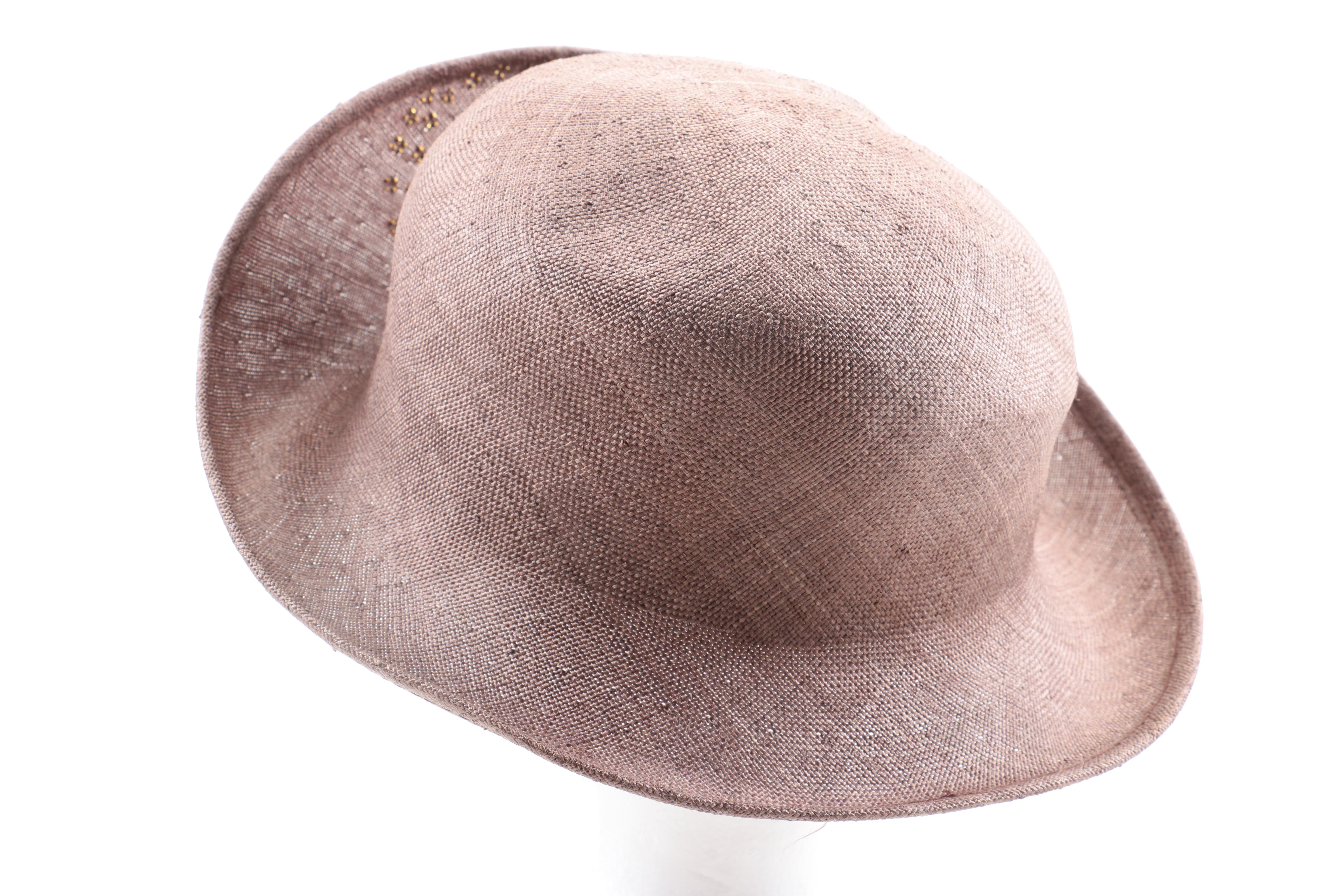 Oscar de la Renta Starched Straw Hat