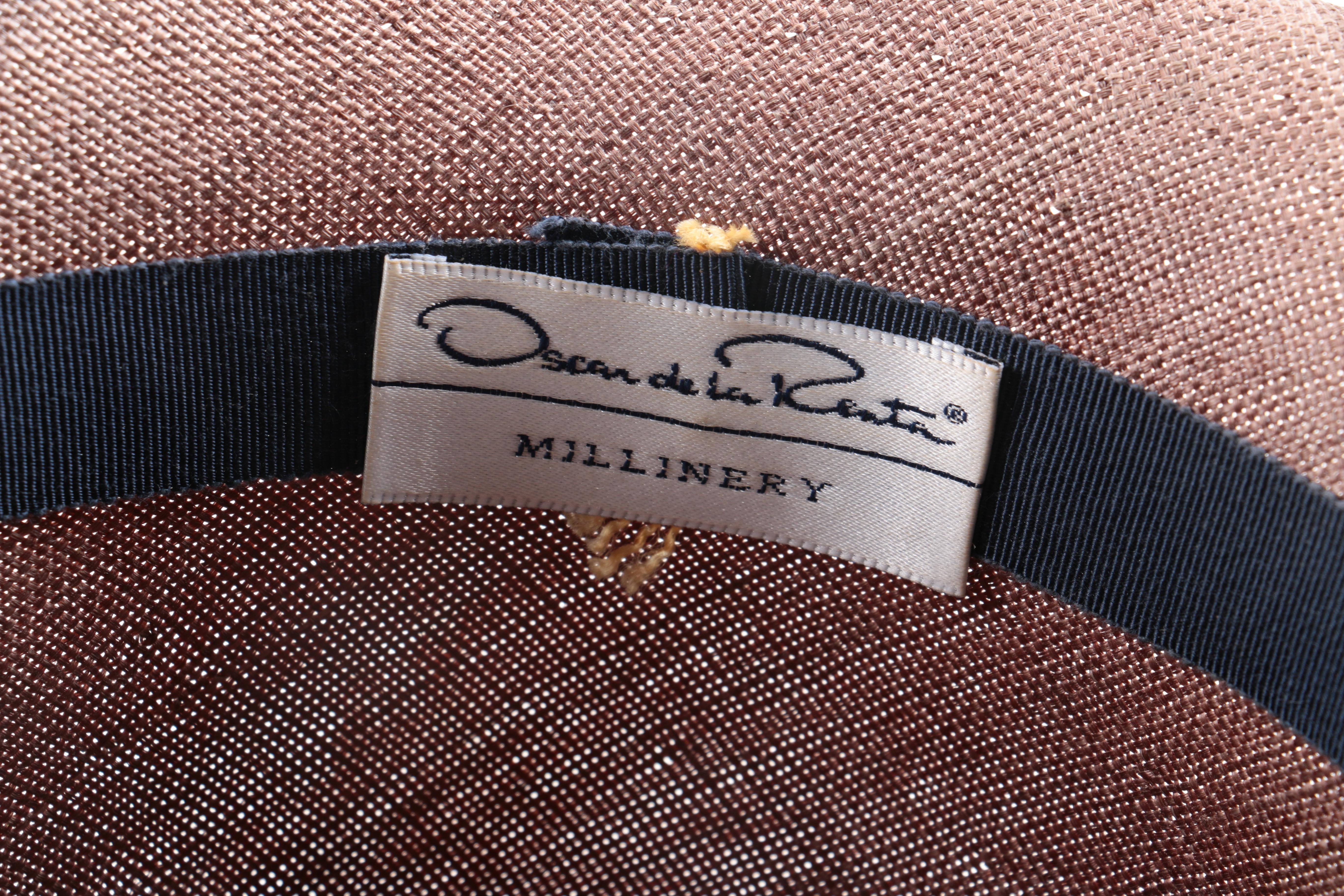 Oscar de la Renta Starched Straw Hat