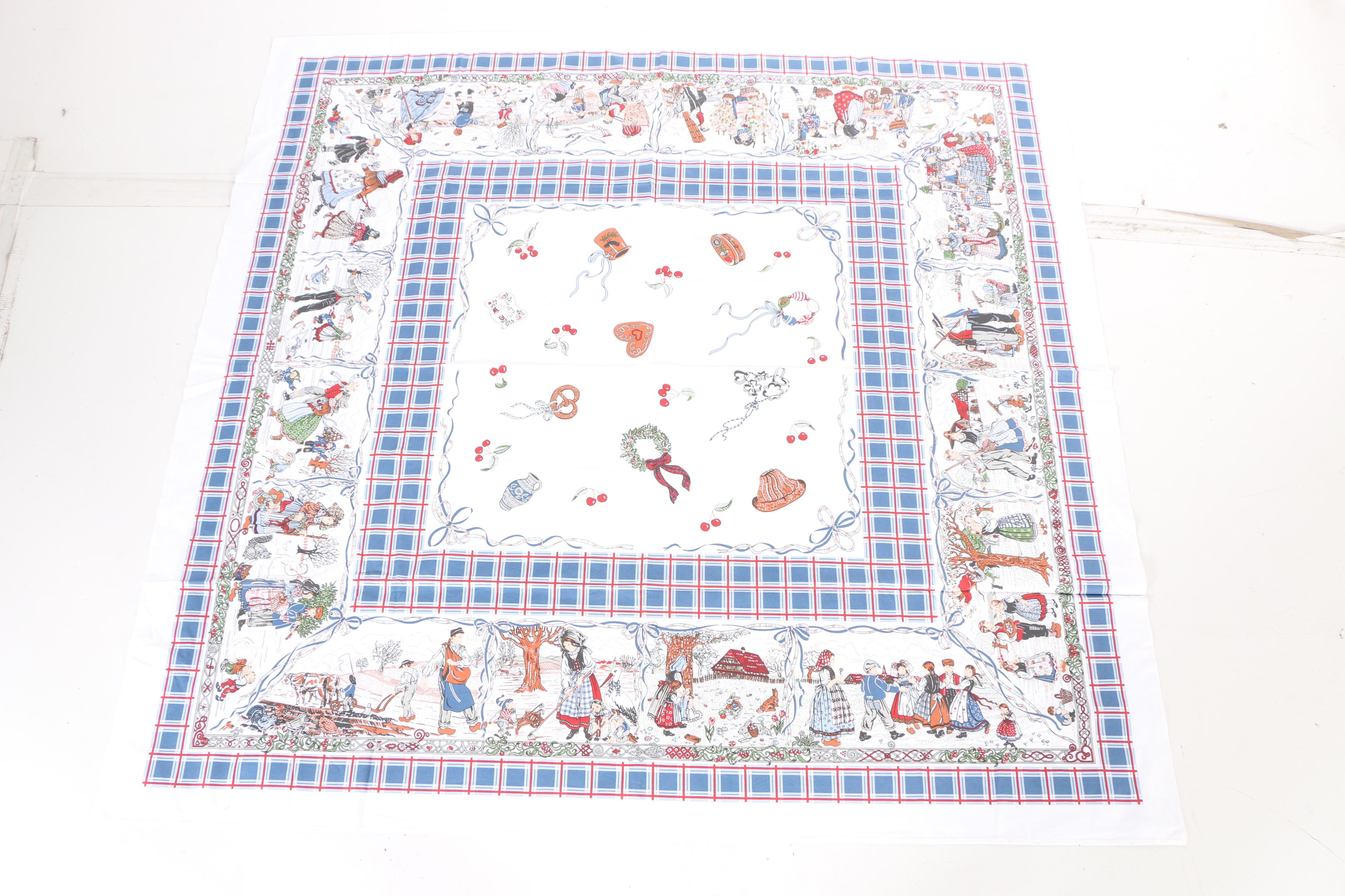 French Holiday-Themed Table Linens