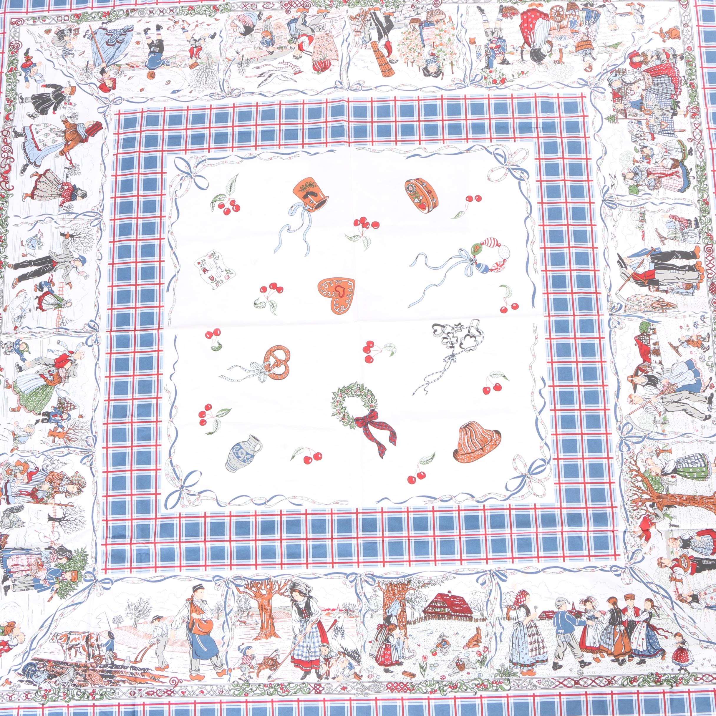 French Holiday-Themed Table Linens