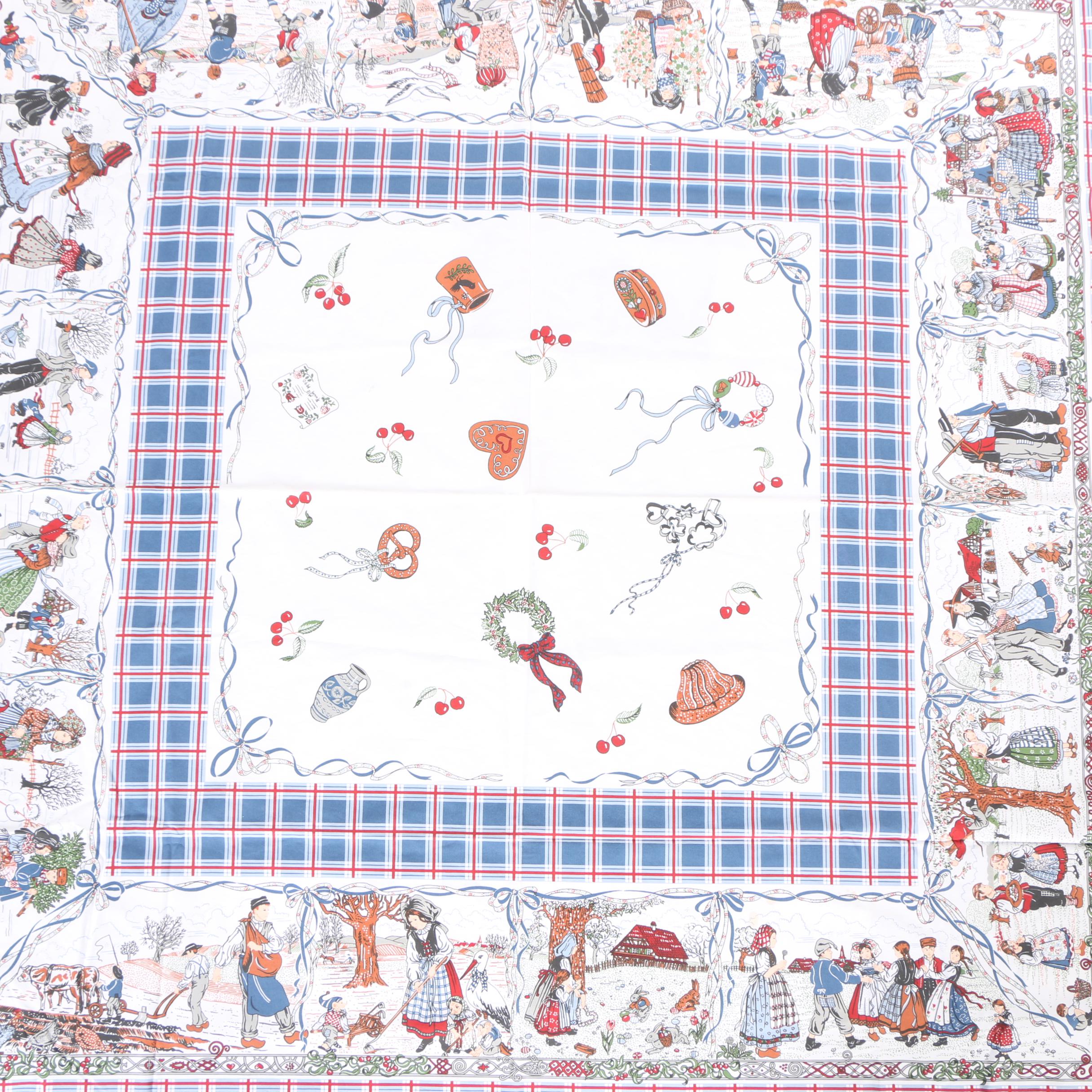 French Holiday-Themed Table Linens