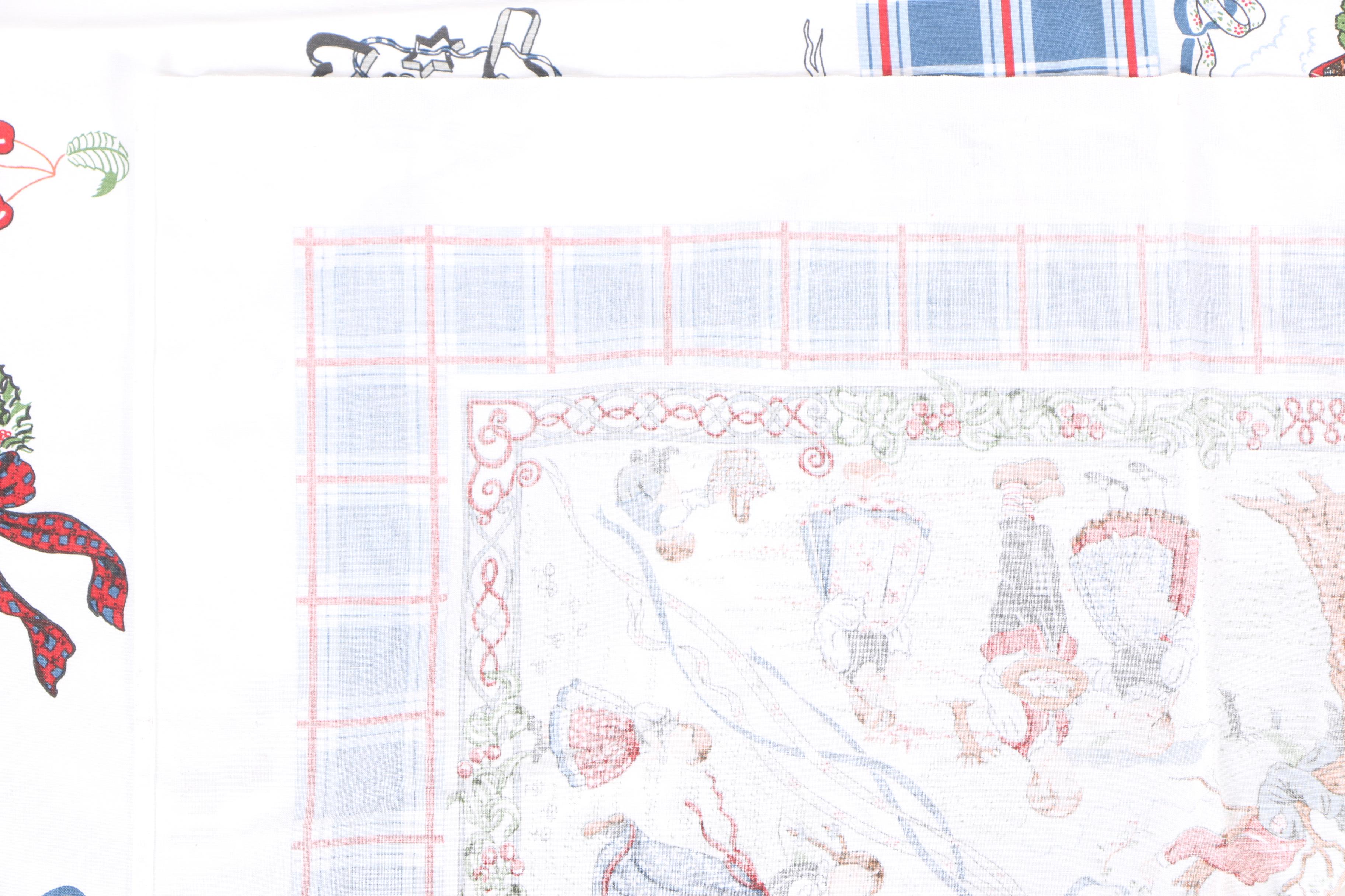 French Holiday-Themed Table Linens