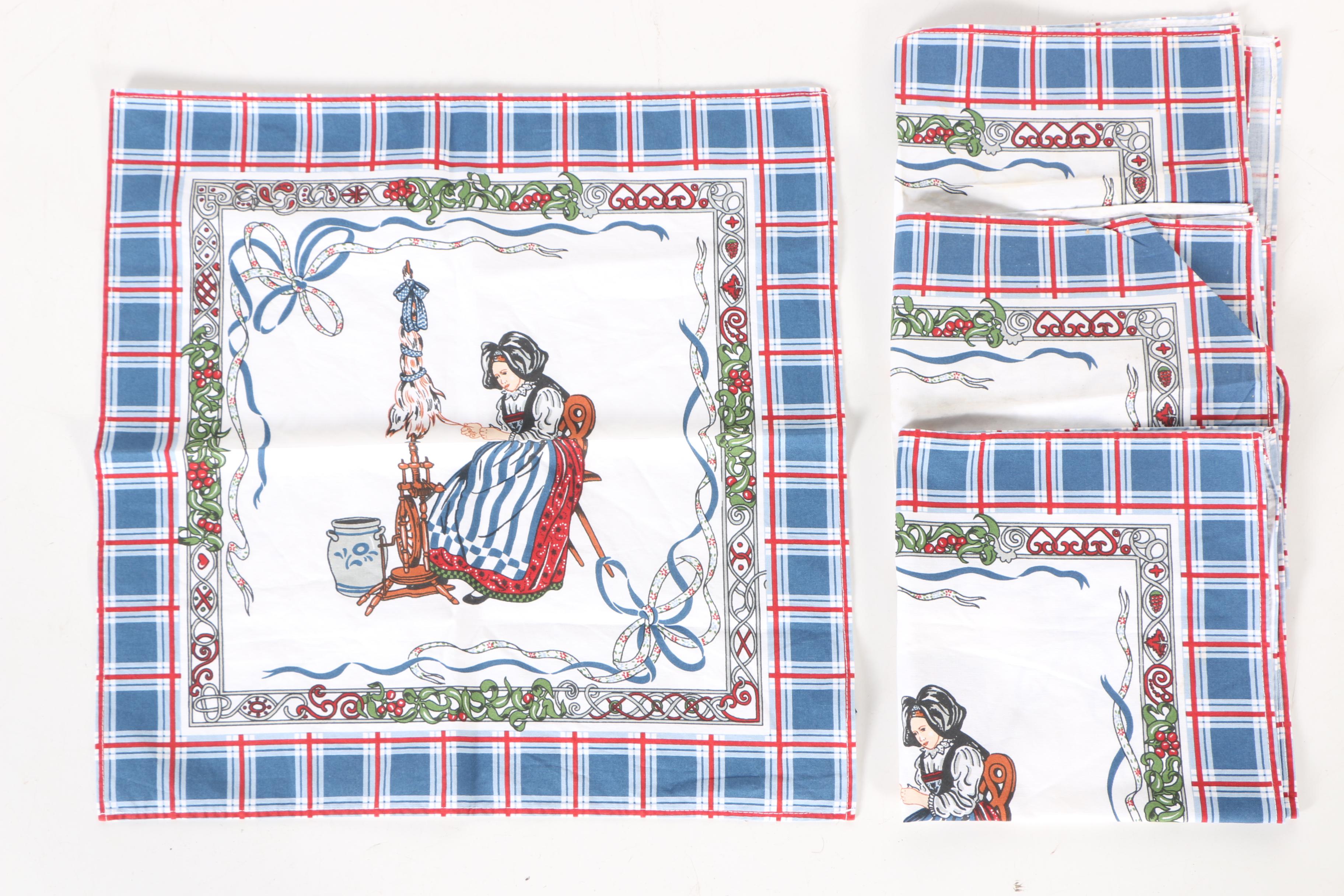 French Holiday-Themed Table Linens