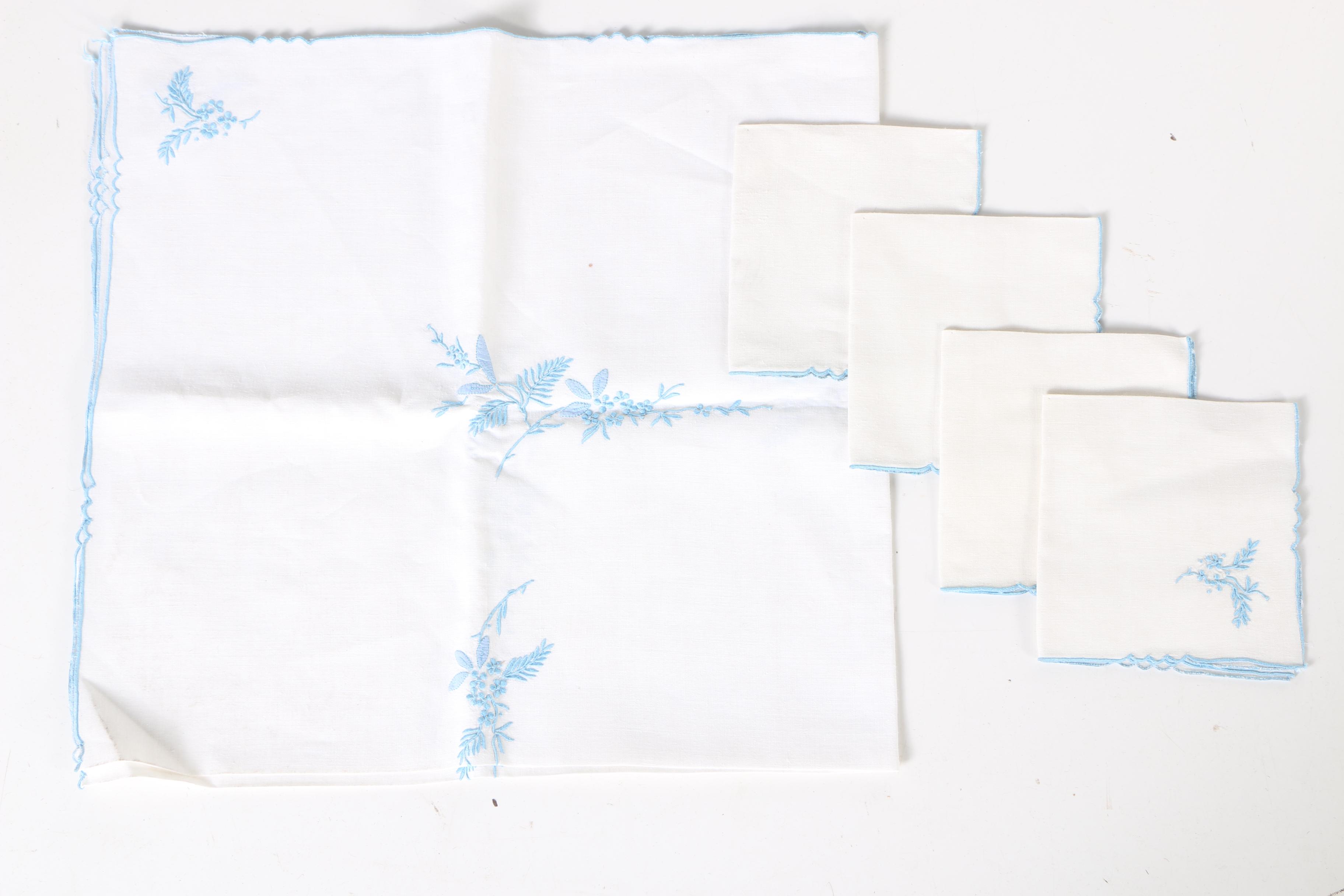 Collection of Blue and White Table Linens
