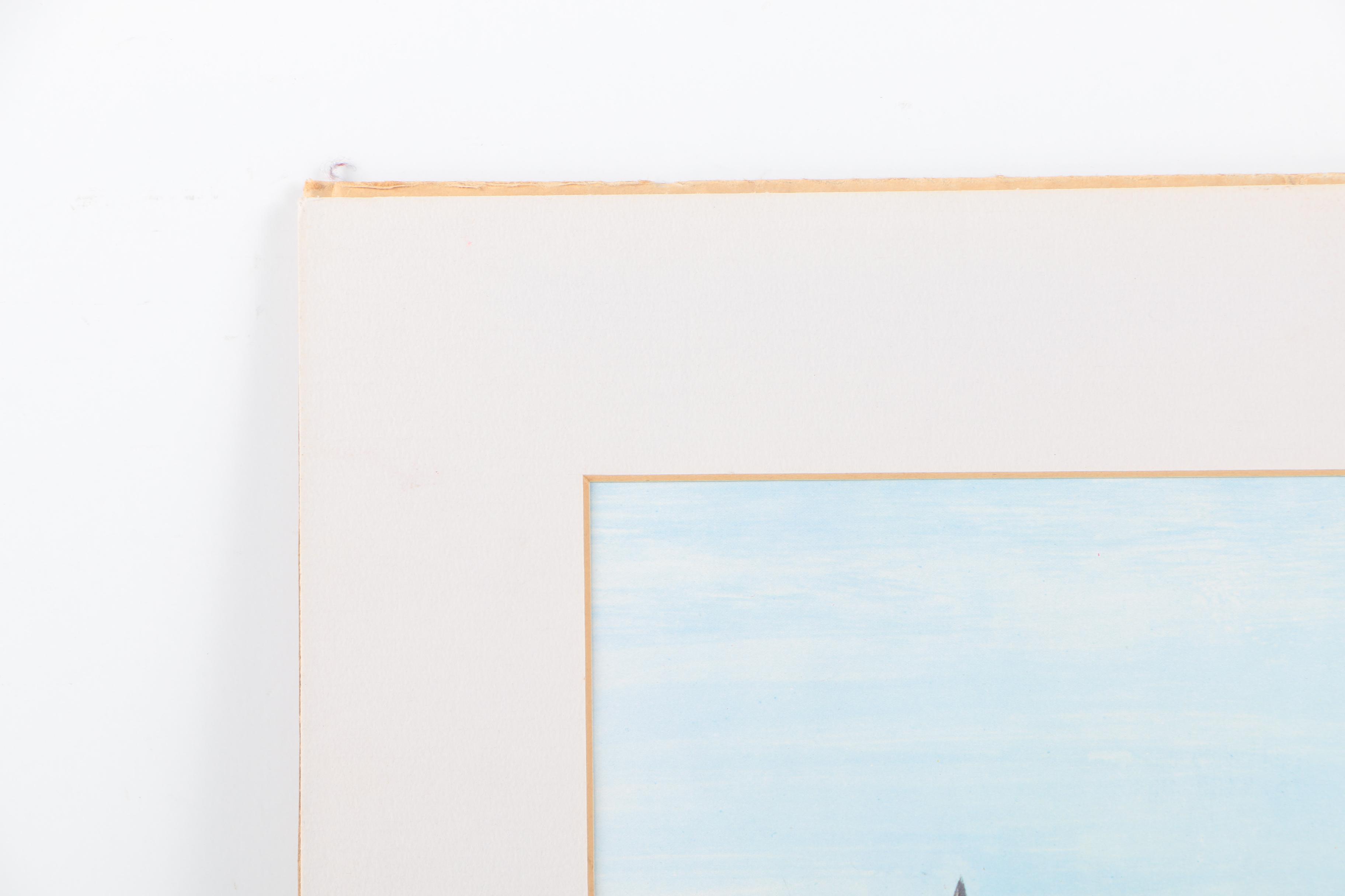 Thurman Smith Offset Lithograph of City Skyline